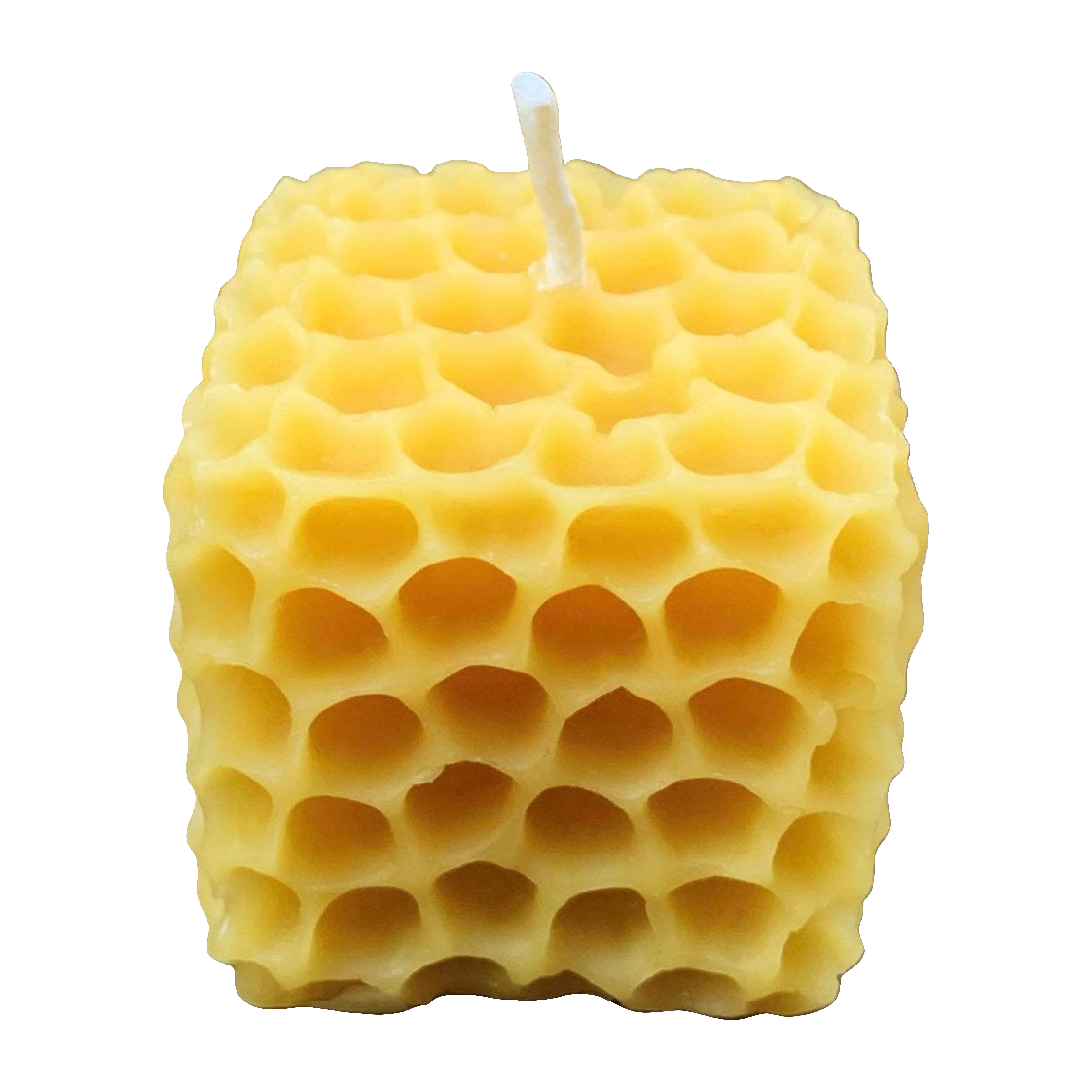 Honeycomb Cube Beeswax Candle