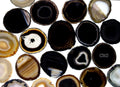 Black Agate Slice (Size #6) (5.5 to 6 inches) Grade A Brazilian Agate Geode Slice Wholesale Crystals by Crystal River Gems