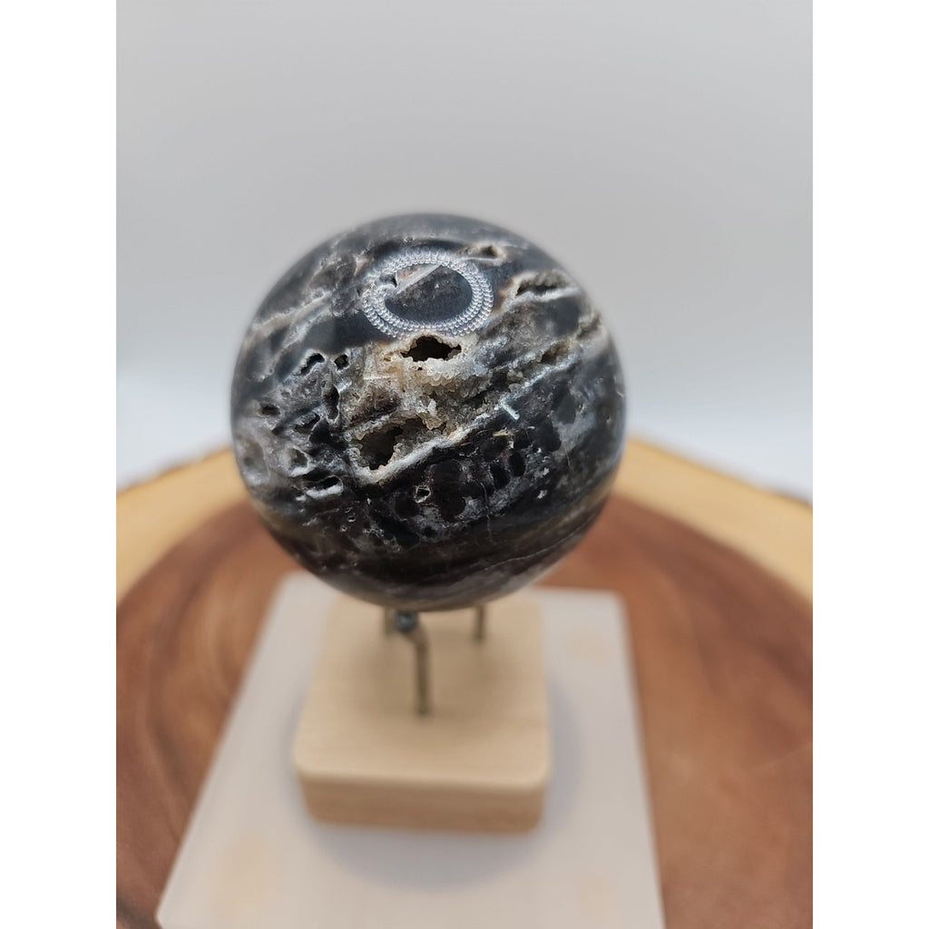 Ocean Jasper Crystal Sphere — 63mm with Display Stand | CrystalCloud Company by CrystalCloud Company