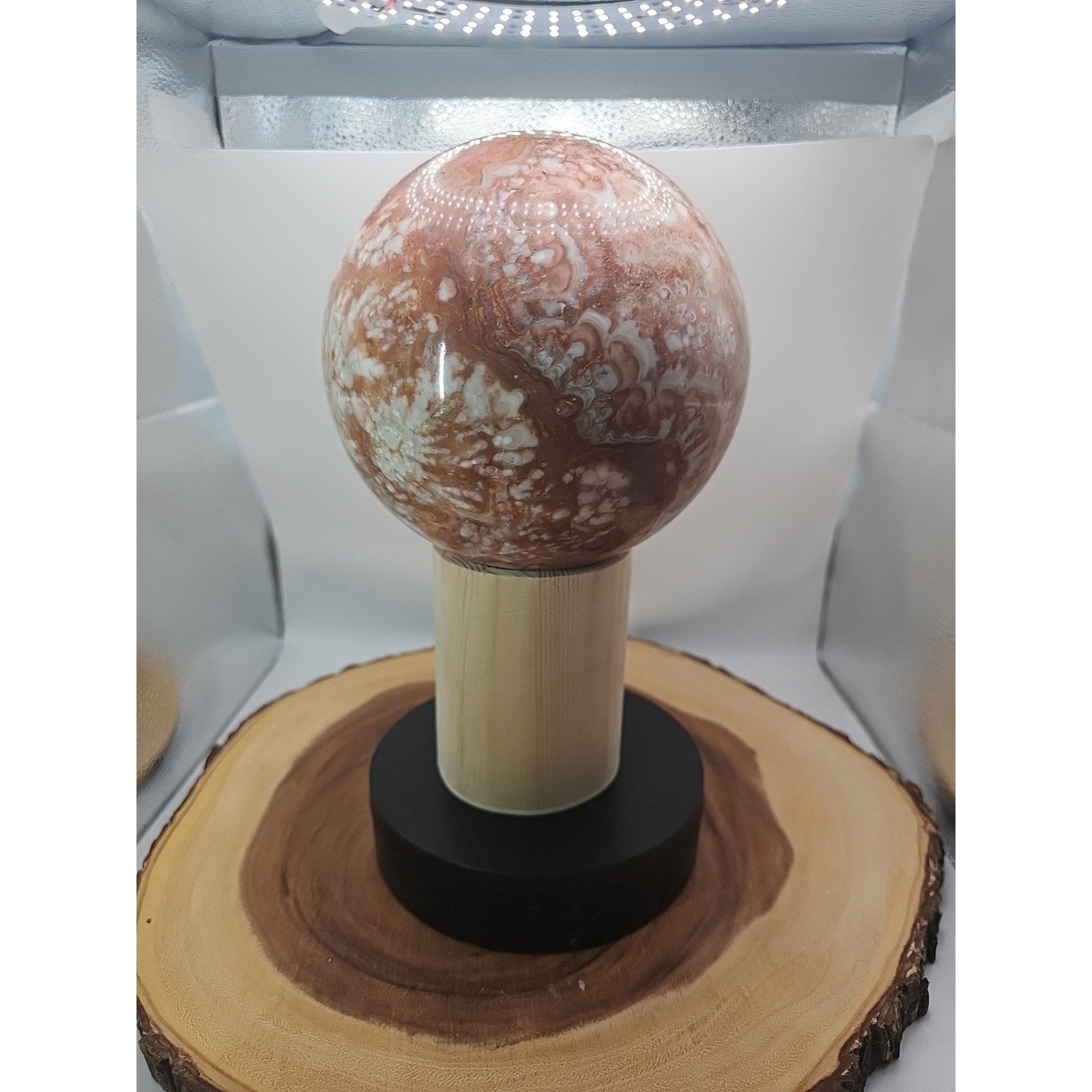 Natural Chocolate Agate Sphere - Grounding Madagascar Gem | 10.42LB by CrystalCloud Company