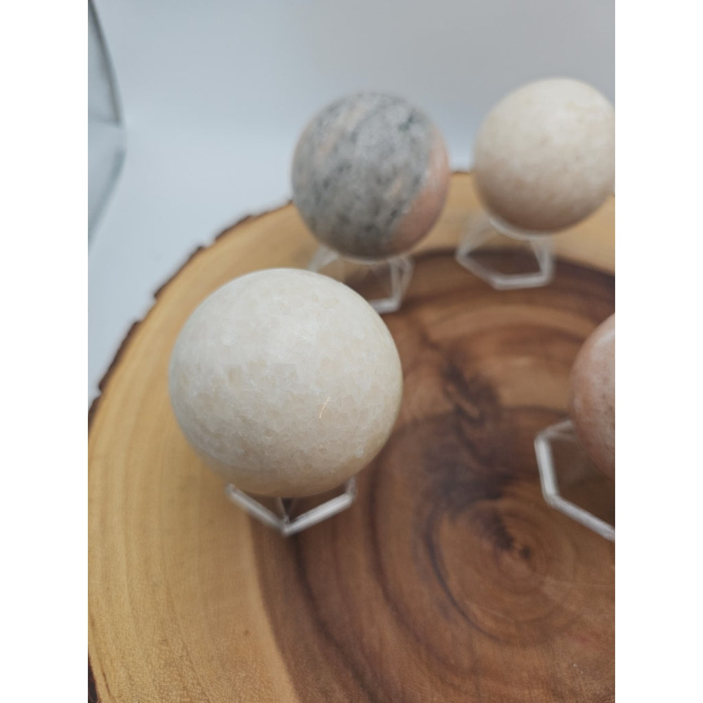 Quartz Crystal Sphere 50mm 1 Each Sandstone by CrystalCloud Company