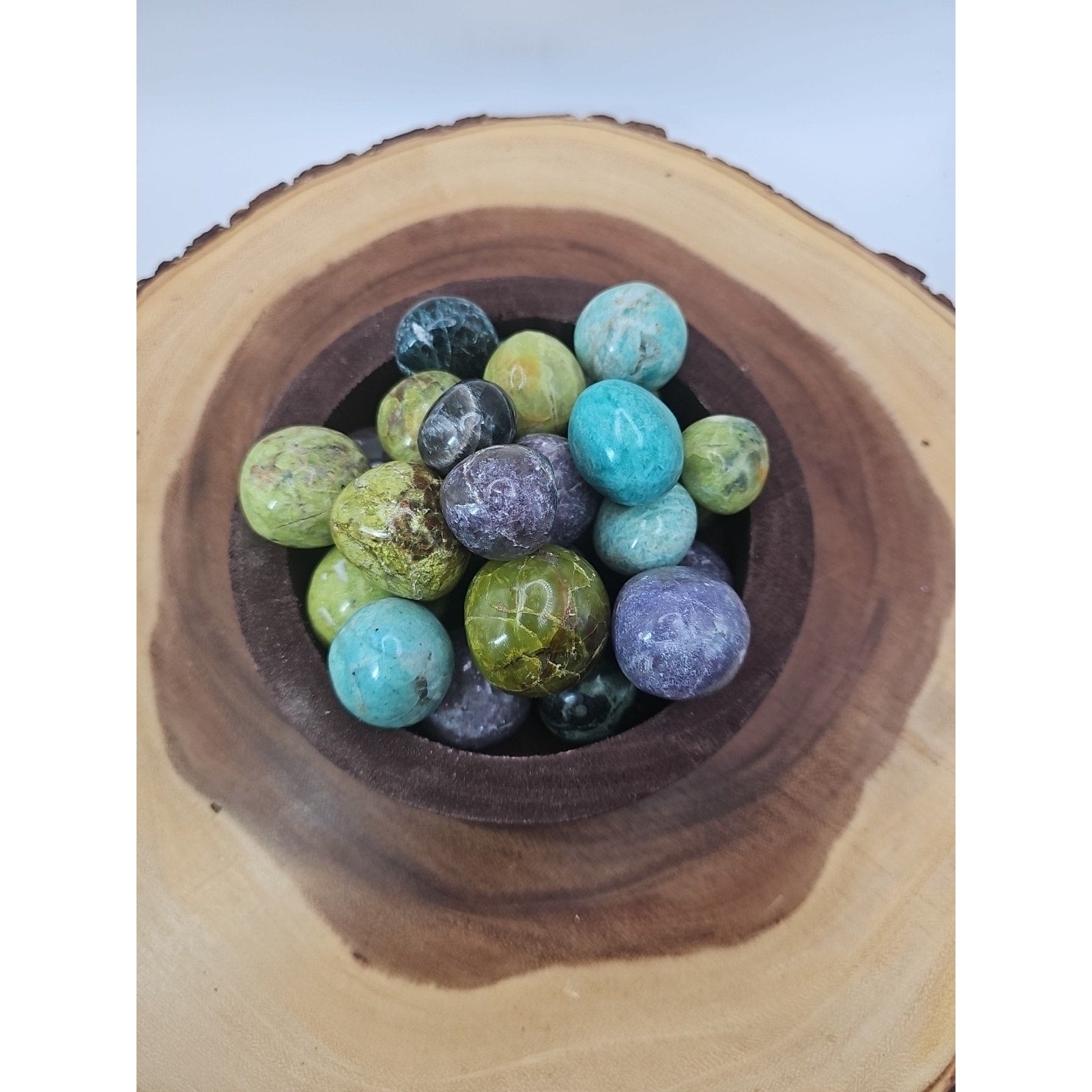 Ocean Jasper Spheres Display Bowl — 2 lbs of Polished Stones | CrystalCloud Company by CrystalCloud Company