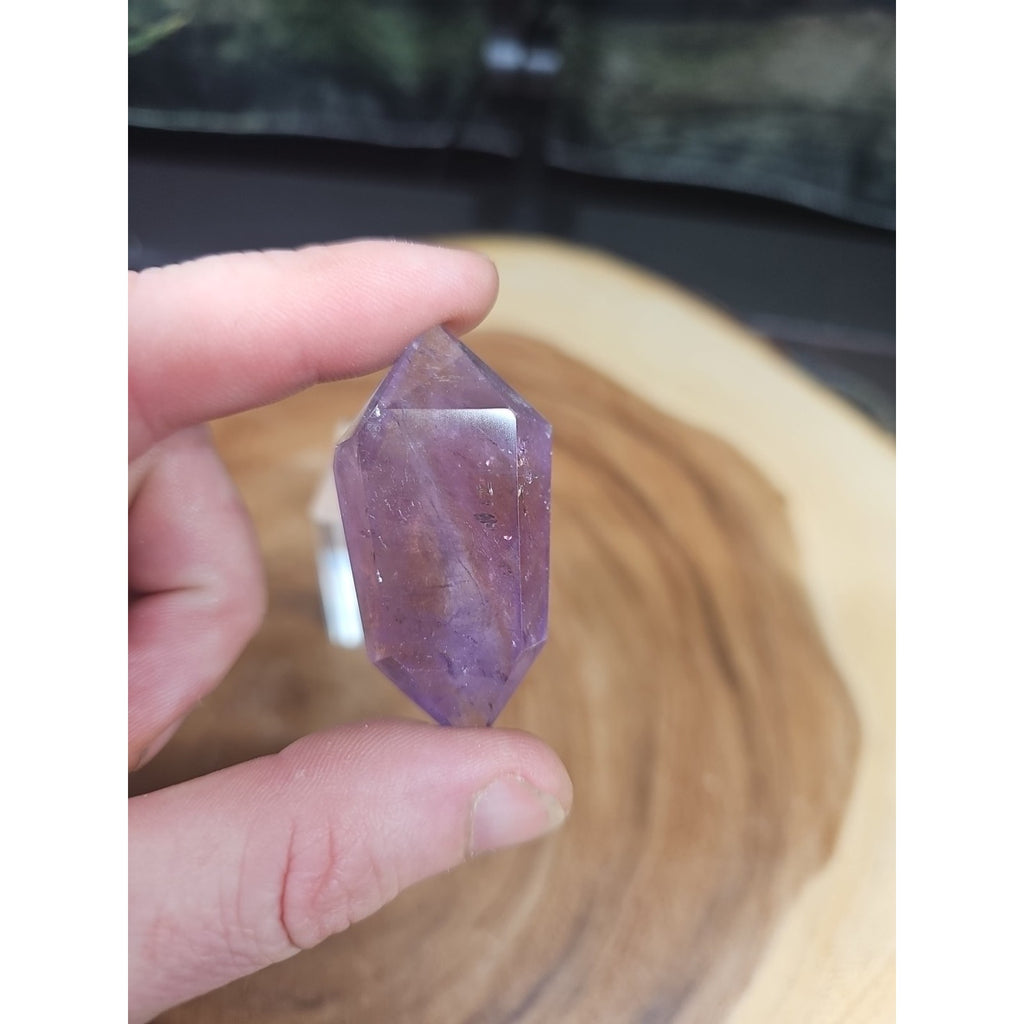 1each Natural Purple Amethyst Quartz Crystal Double Point Wand by CrystalCloud Company