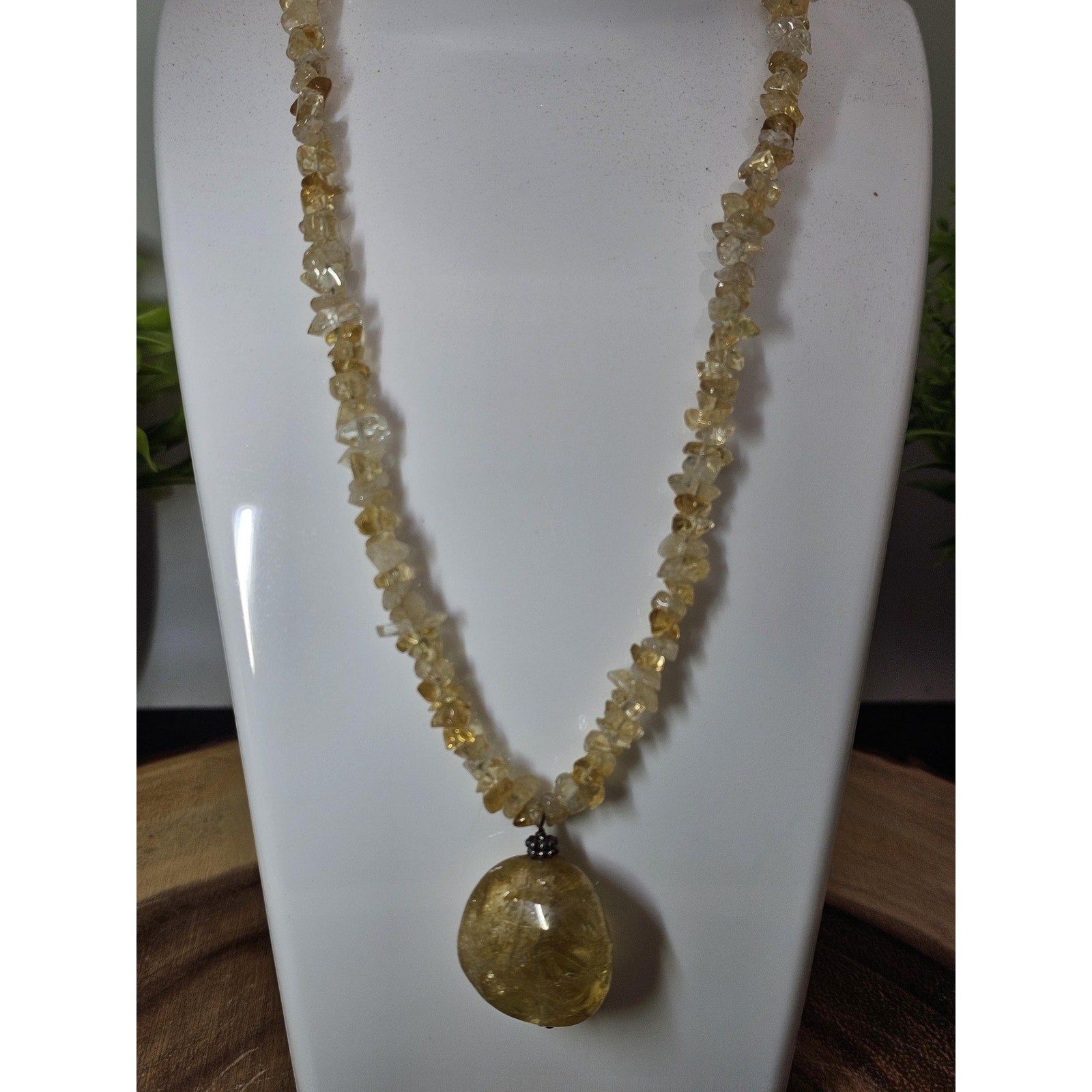 Vintage Citrine Sterling Silver Pendant Necklace - Radiant Golden Specimen | CrystalCloud Company by CrystalCloud Company