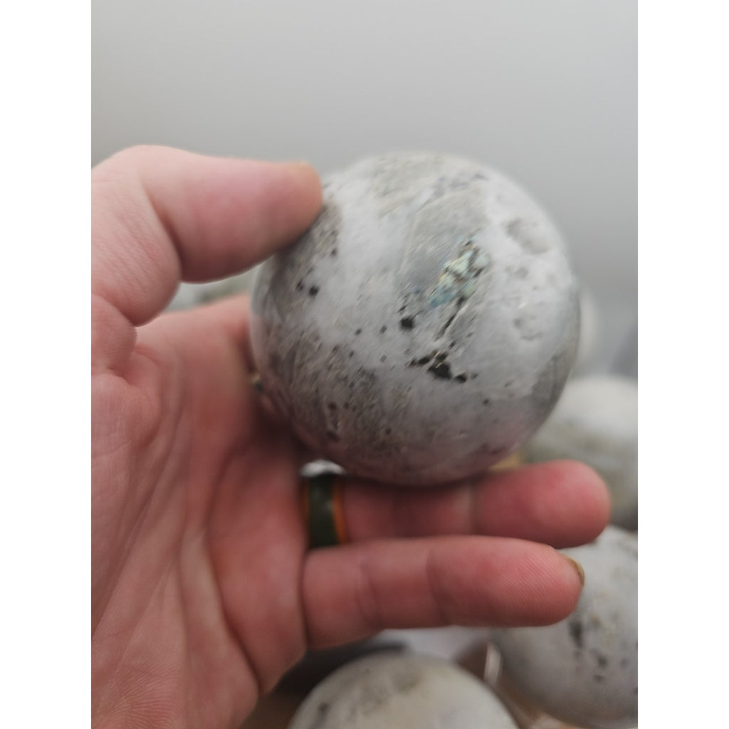 1 Each Natural Golden Pyrite & Jasper Crystal Sphere Ball Polished 55mm + by CrystalCloud Company