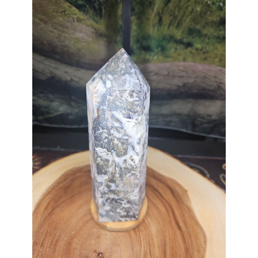 3.41LB 1Pcs Natural Rainbow Fluorite Quartz Crystal Point Tower Polished Healing by CrystalCloud Company