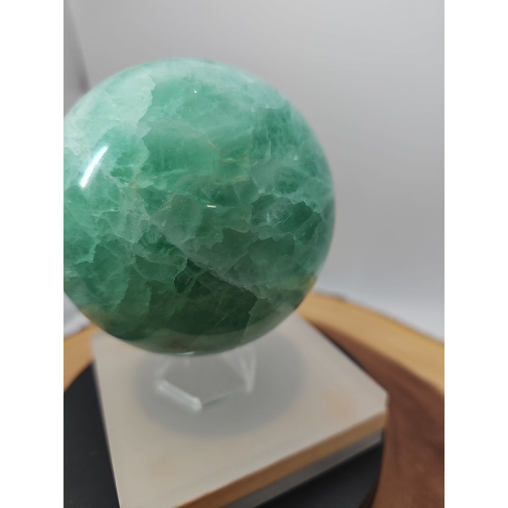 2.80 Natural Rainbow Fluorite Quartz Crystal Sphere Ball Polished Healing by CrystalCloud Company