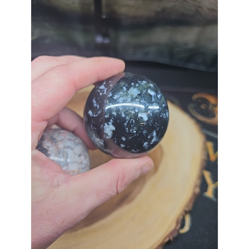 2Pcs A Set Of Natural Quartz Crystal Jasper Sphere Ball Polished 50-60mm &stand by CrystalCloud Company