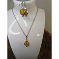 NATURAL STONE NECKLACE AND EARRINGS by CrystalCloud Company
