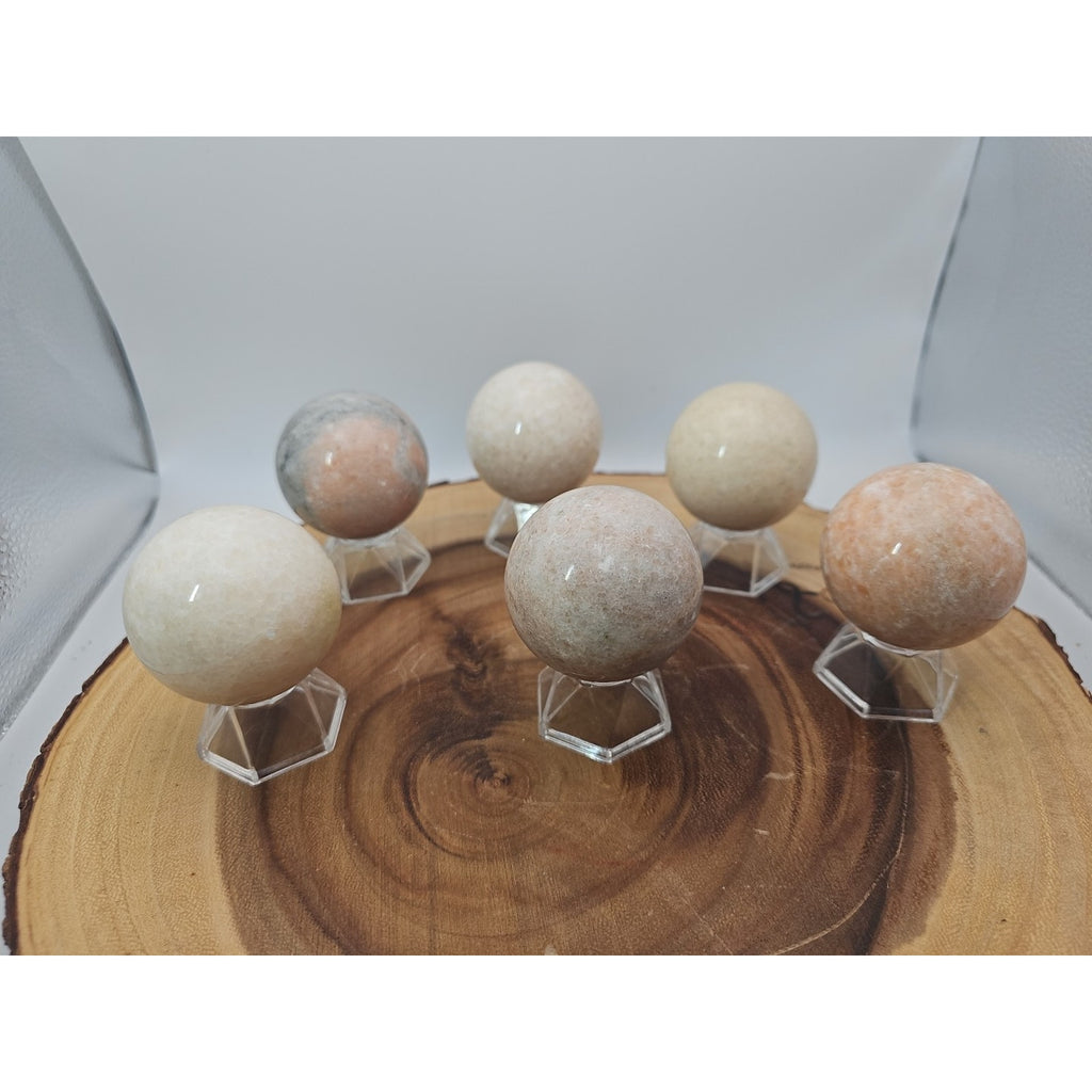 Quartz Crystal Sphere 50mm 1 Each Sandstone by CrystalCloud Company