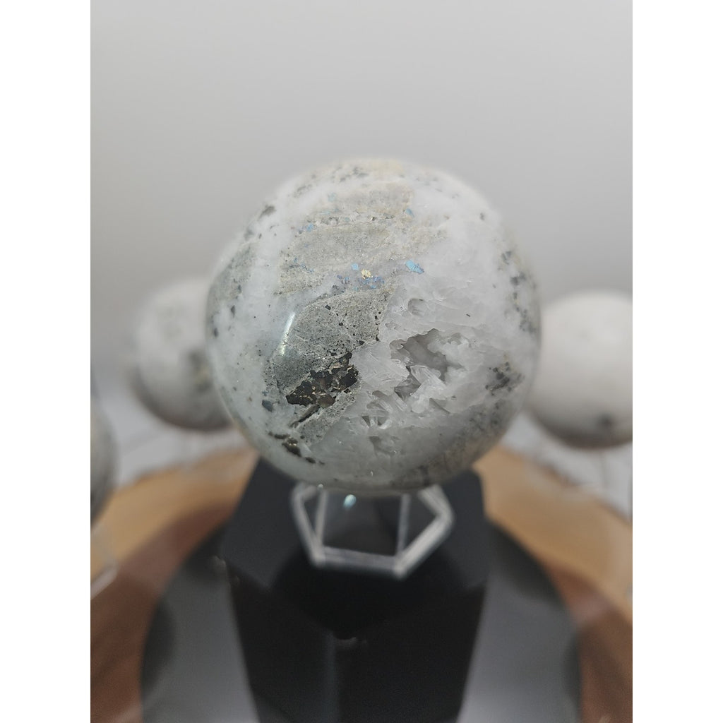 1 Each Natural Golden Pyrite & Jasper Crystal Sphere Ball Polished 55mm + by CrystalCloud Company