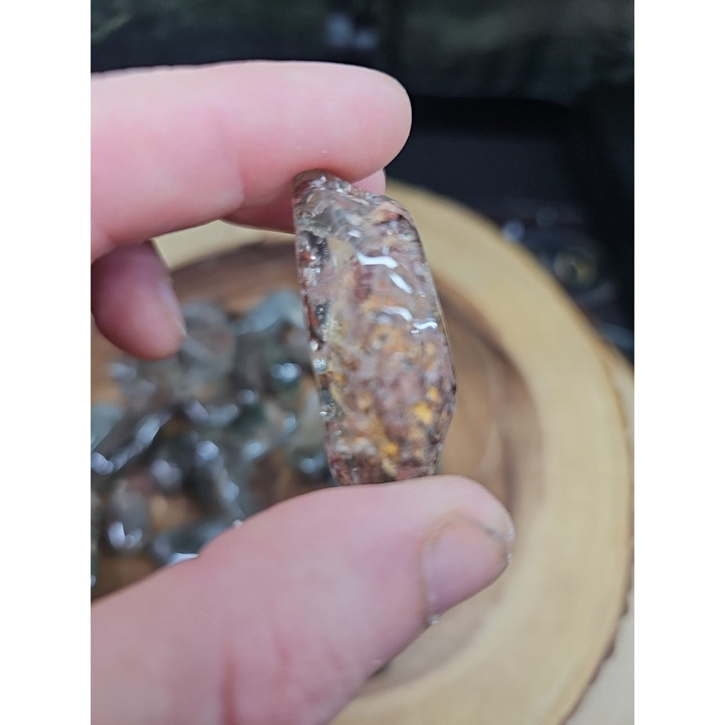 24Pcs Natural Phantom Ghost Clear Quartz Crystal Stone Tumble Brazil .61lbs by CrystalCloud Company