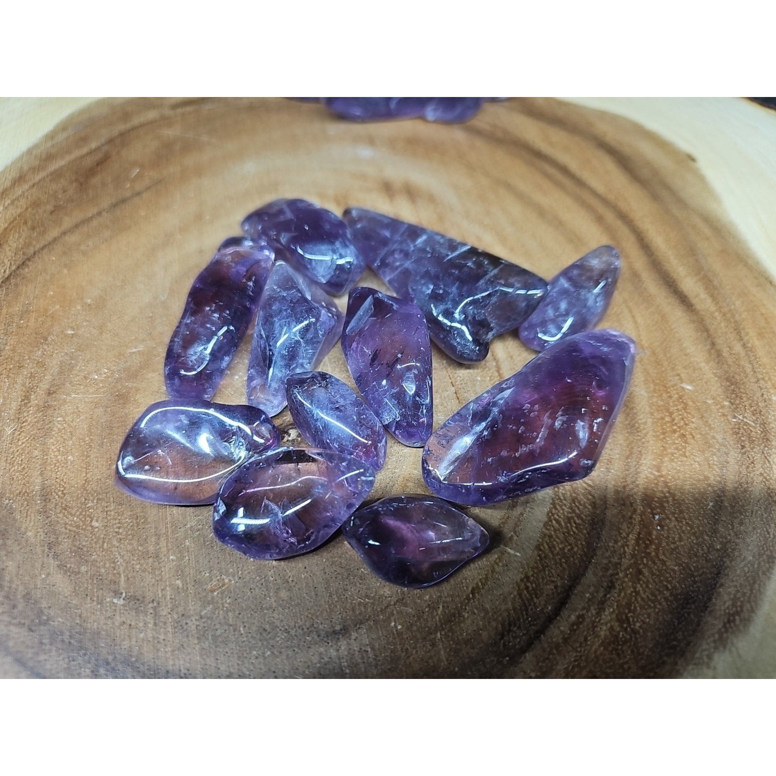11Pcs Raw Natural Purple Amethyst Quartz Crystal Tumbled Healing Brazil .44lbs by CrystalCloud Company