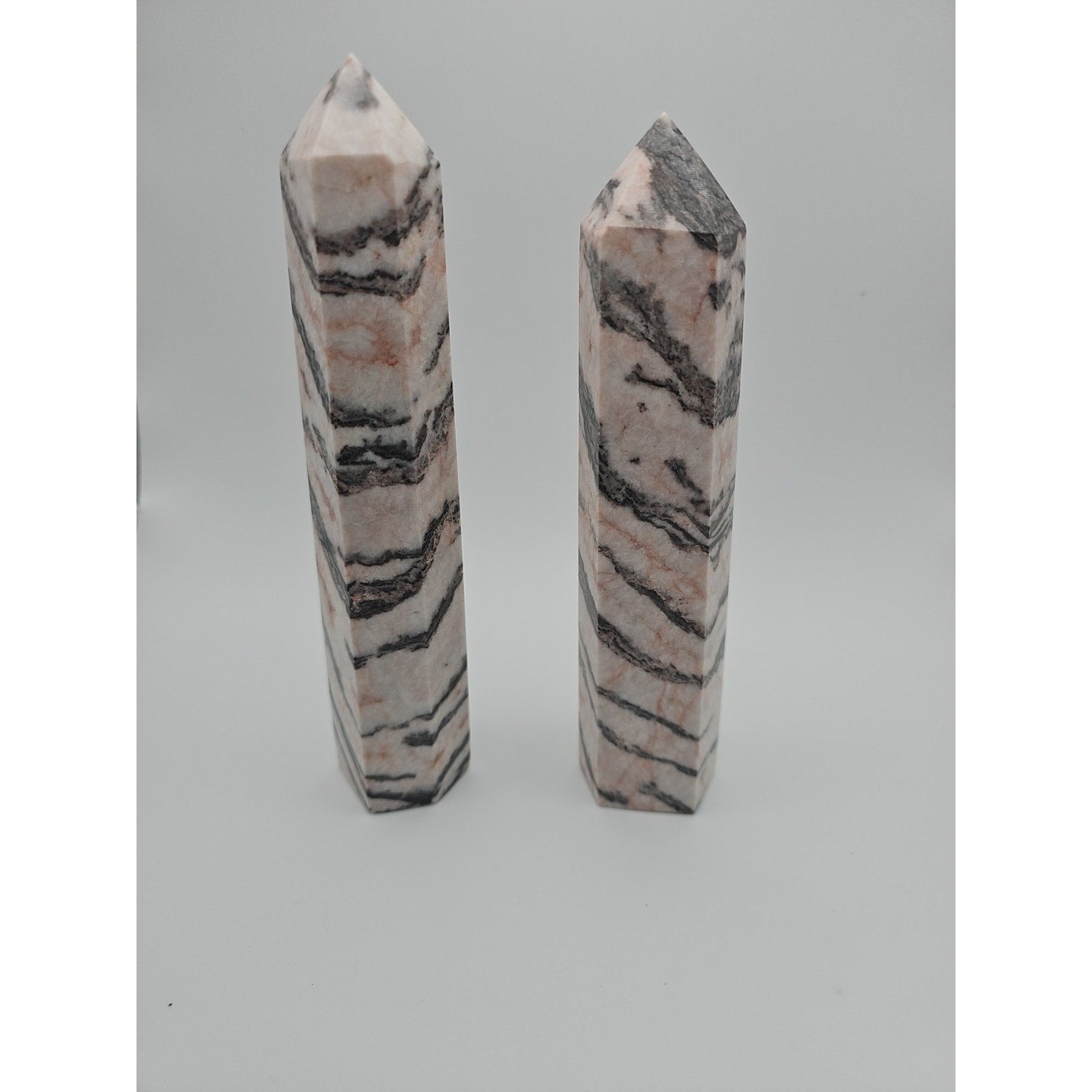 Pink Zebra Jasper 2.37lbs 1 Pair by CrystalCloud Company