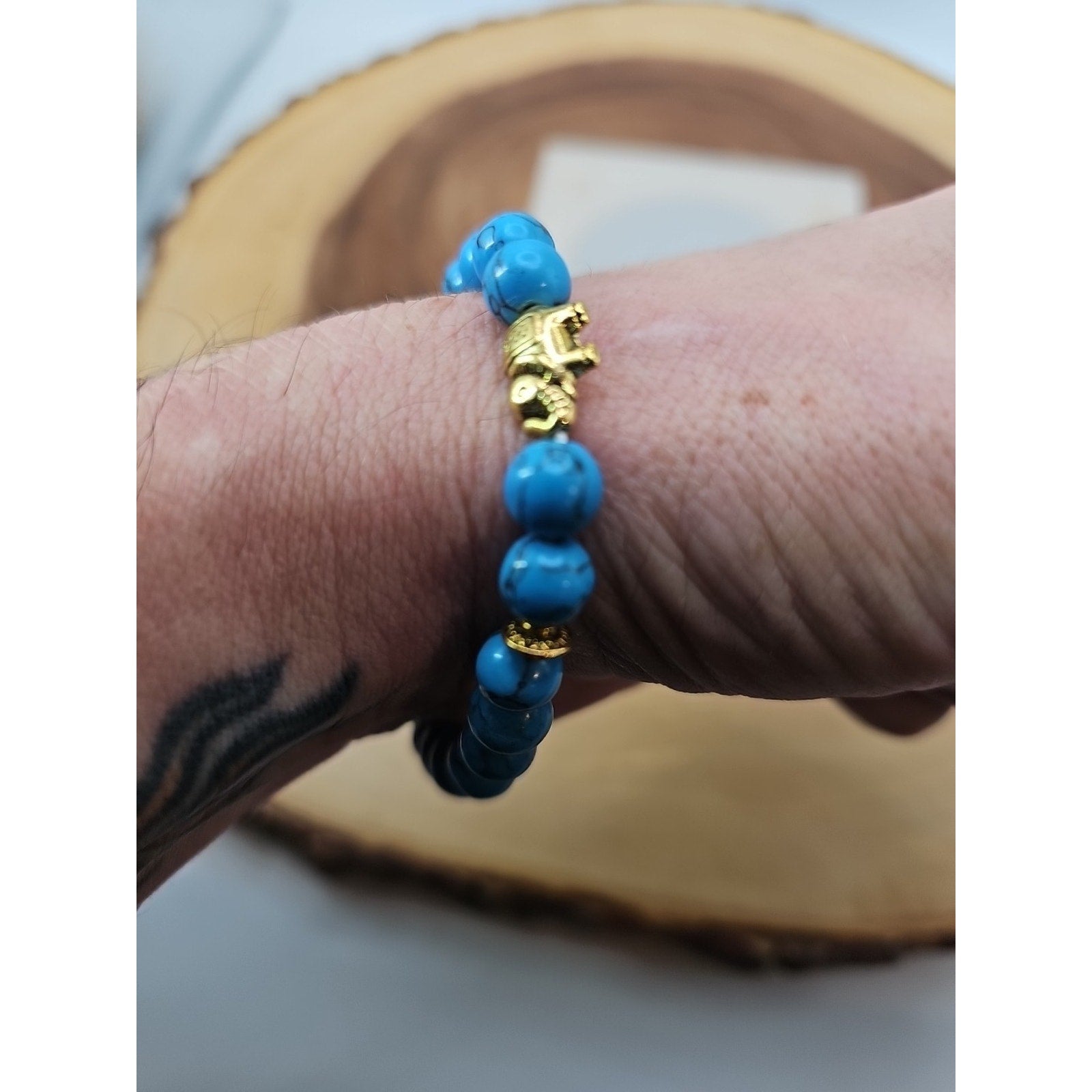 Handmade 8mm Mixed Natural Gemstone Round Beads Stretchy Bracelet Reiki Chakra by CrystalCloud Company
