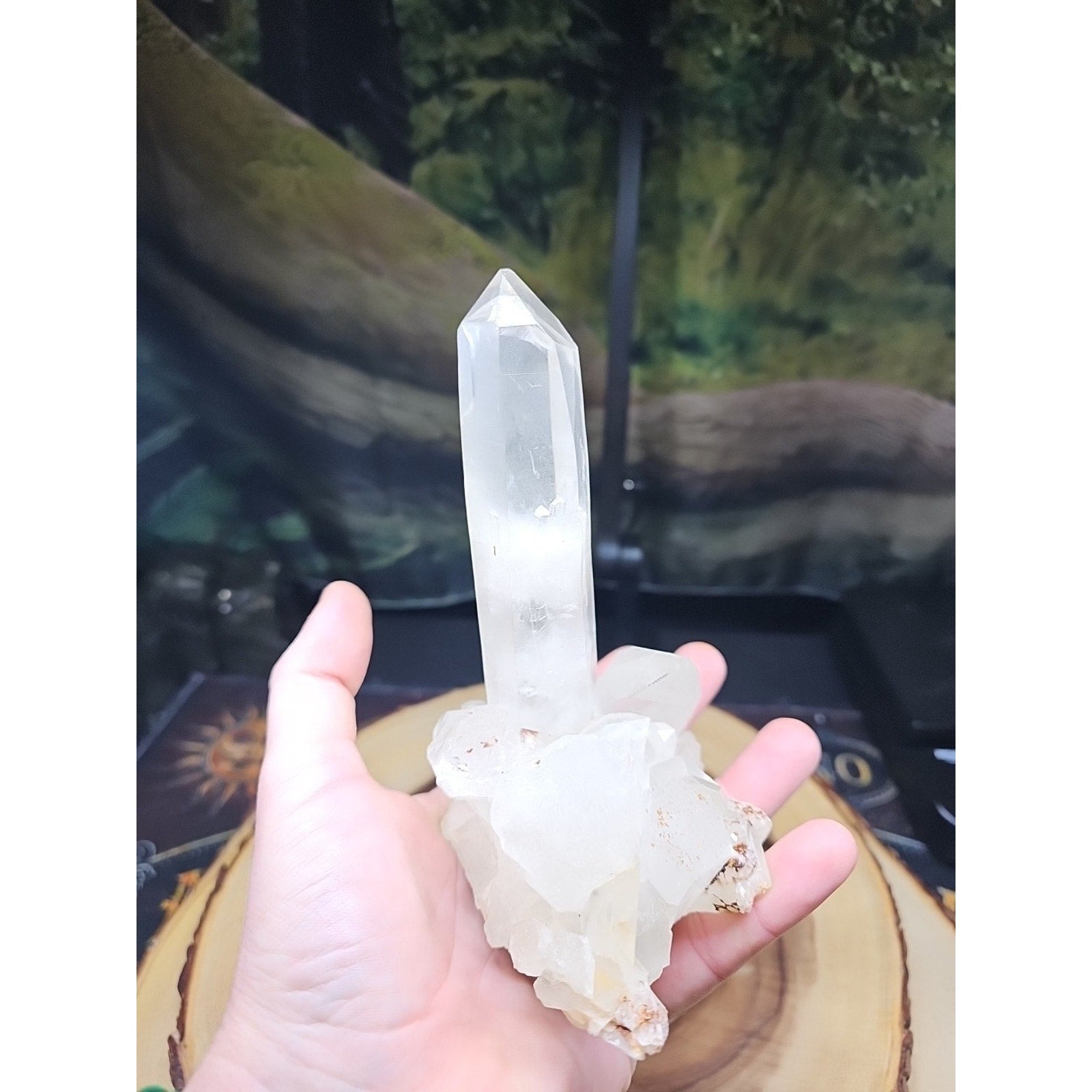 1.28LB Natural Clear White Quartz Crystal Cluster Energy Healing Specimen by CrystalCloud Company