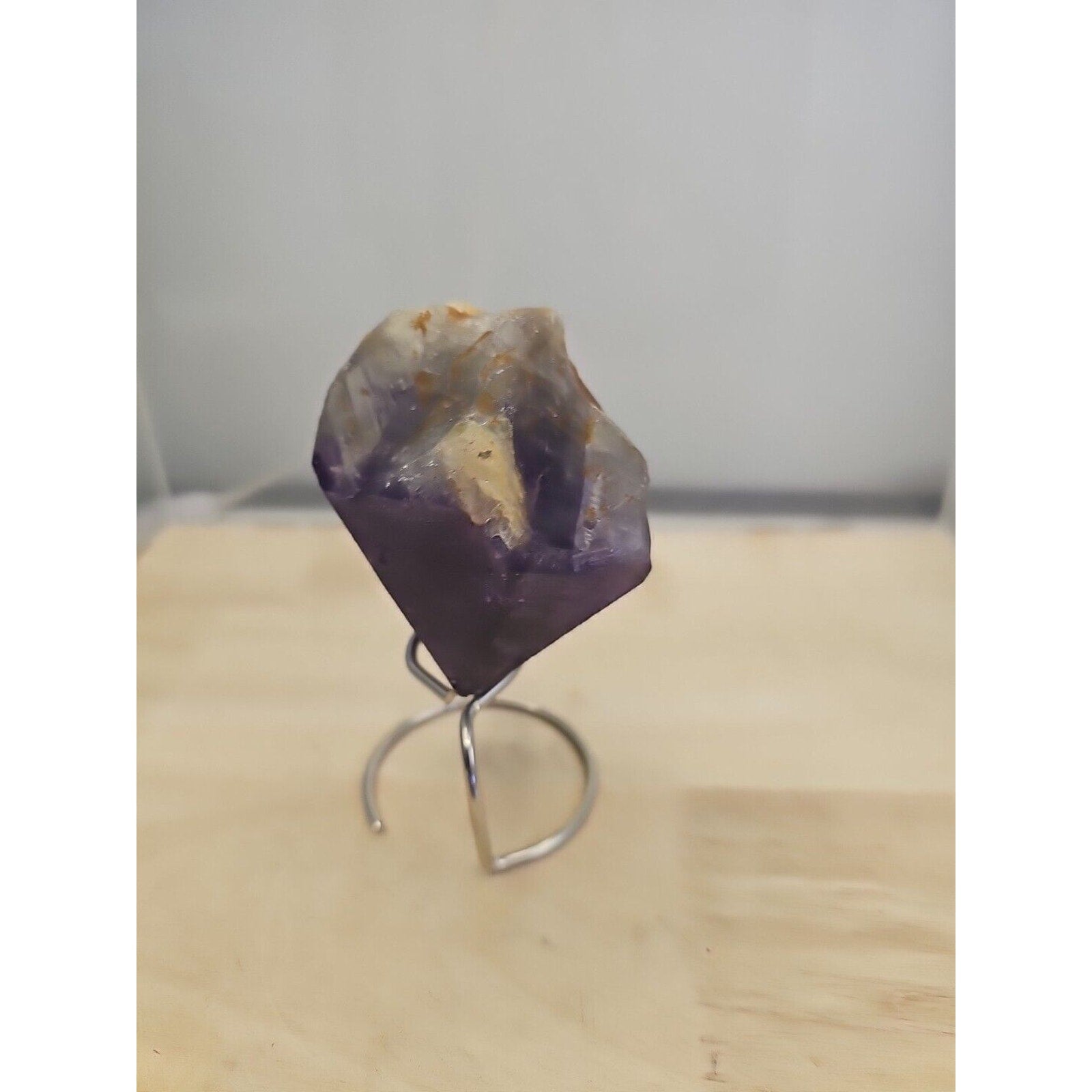 Natural Amethyst Backbone Scepter Crystal with LED — 294g Mineral Specimen | CrystalCloud Company by CrystalCloud Company