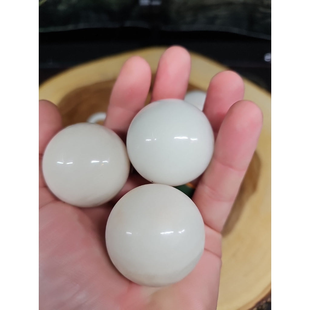 1each Natural Quartz Crystal Jasper Sphere Ball Healing 40mm W/ring Stand Random by CrystalCloud Company