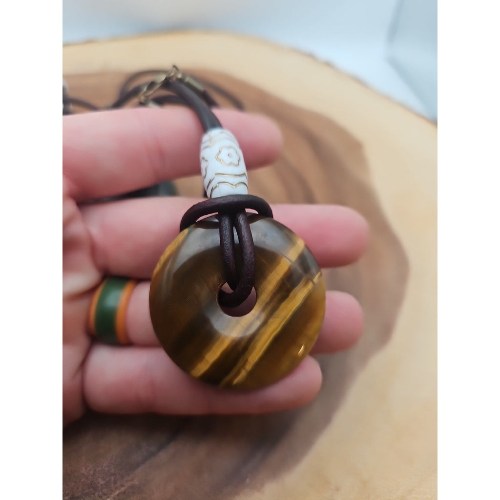 Tigers Eye Necklace 16in 1each Handmade To Order by CrystalCloud Company