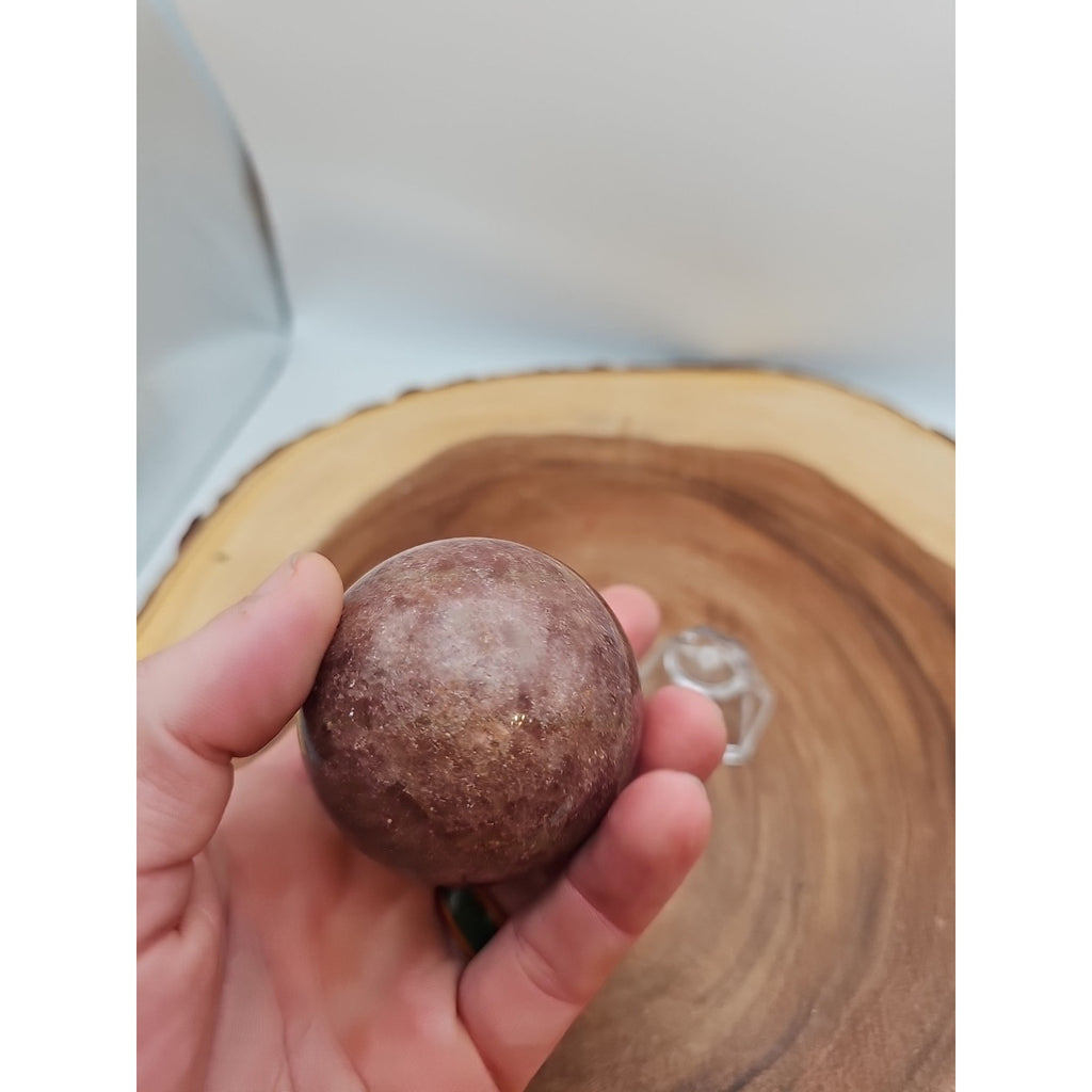 Strawberry Quartz Crystal Sphere 260g 55mm by CrystalCloud Company