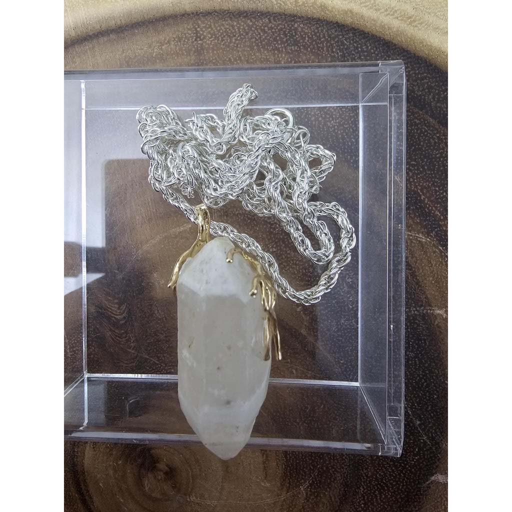 Extra large quartz crystal pendant by CrystalCloud Company