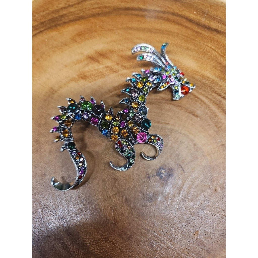 Chinese Dragon Brooch Pin by CrystalCloud Company