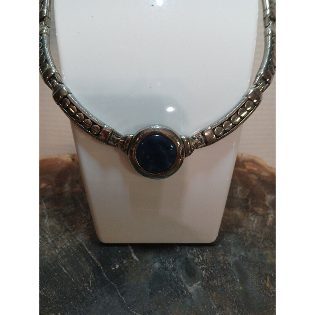 Silver Plated Necklace with Natural Stone Pendant by CrystalCloud Company
