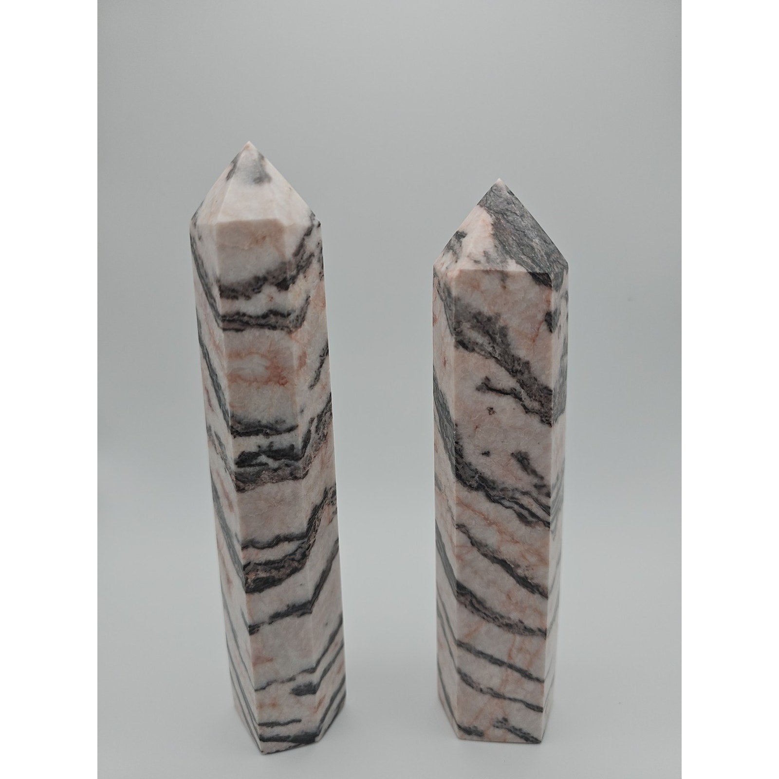 Pink Zebra Jasper 2.37lbs 1 Pair by CrystalCloud Company