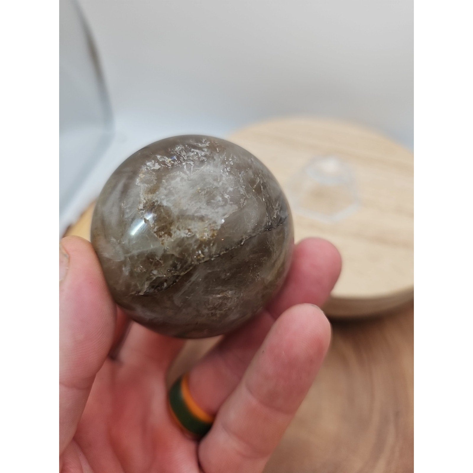 Smoky quartz sphere 60mm 260grams by CrystalCloud Company