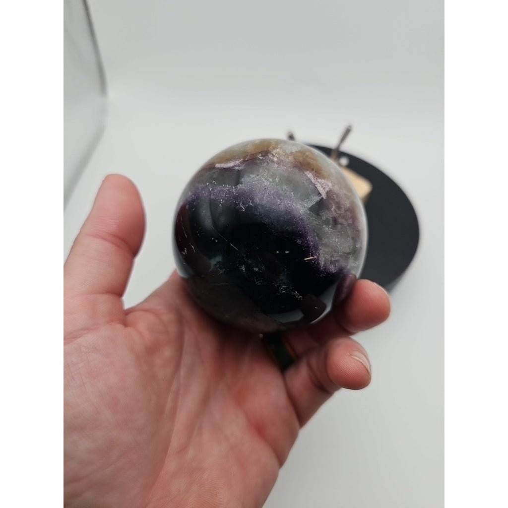 1.5LB Natural Colorful Fluorite Ball Quartz Crystal Energy Sphere crystal by CrystalCloud Company