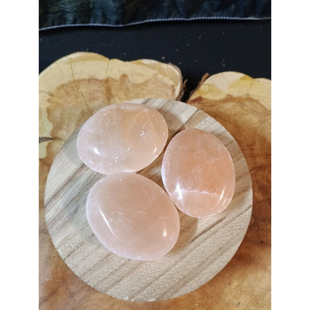 1 Each Oval Shape Peach Palmstone by CrystalCloud Company