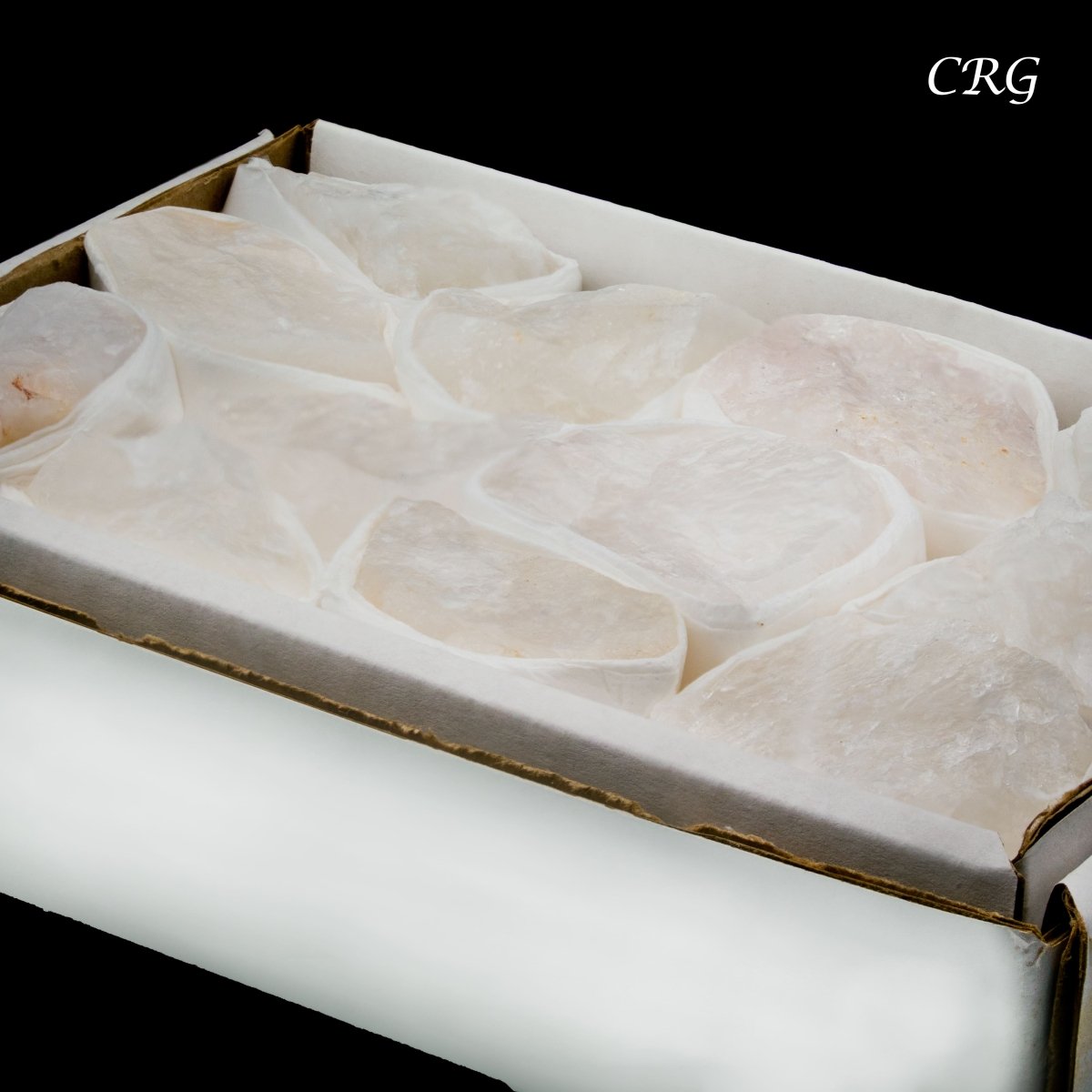 Crystal Quartz Rough Small Flat (12 Pieces) Size 1.25 to 2.5 Inches Bulk Wholesale Lot Crystal Minerals by Crystal River Gems