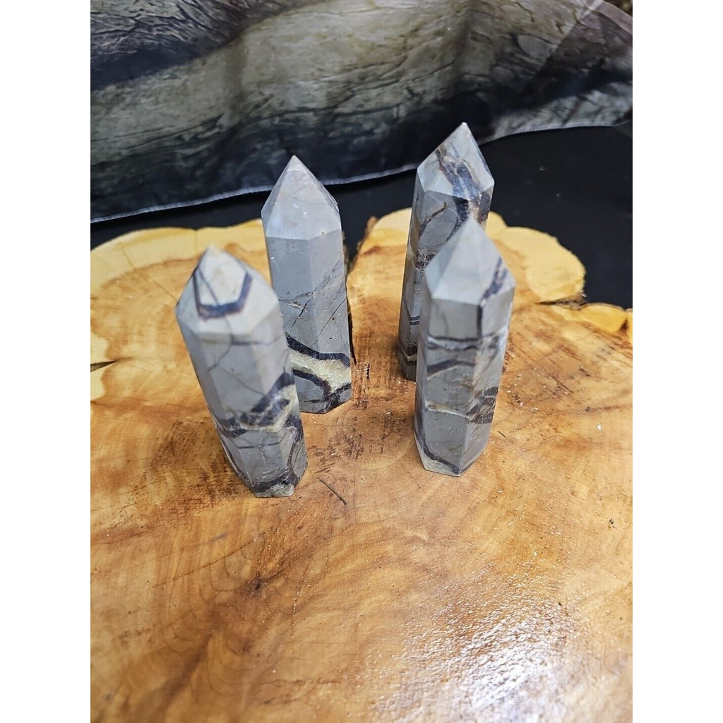 Dragon Septarian Geode Cluster Set — 1 lb, 4 Pieces from Madagascar | CrystalCloud Company by CrystalCloud Company
