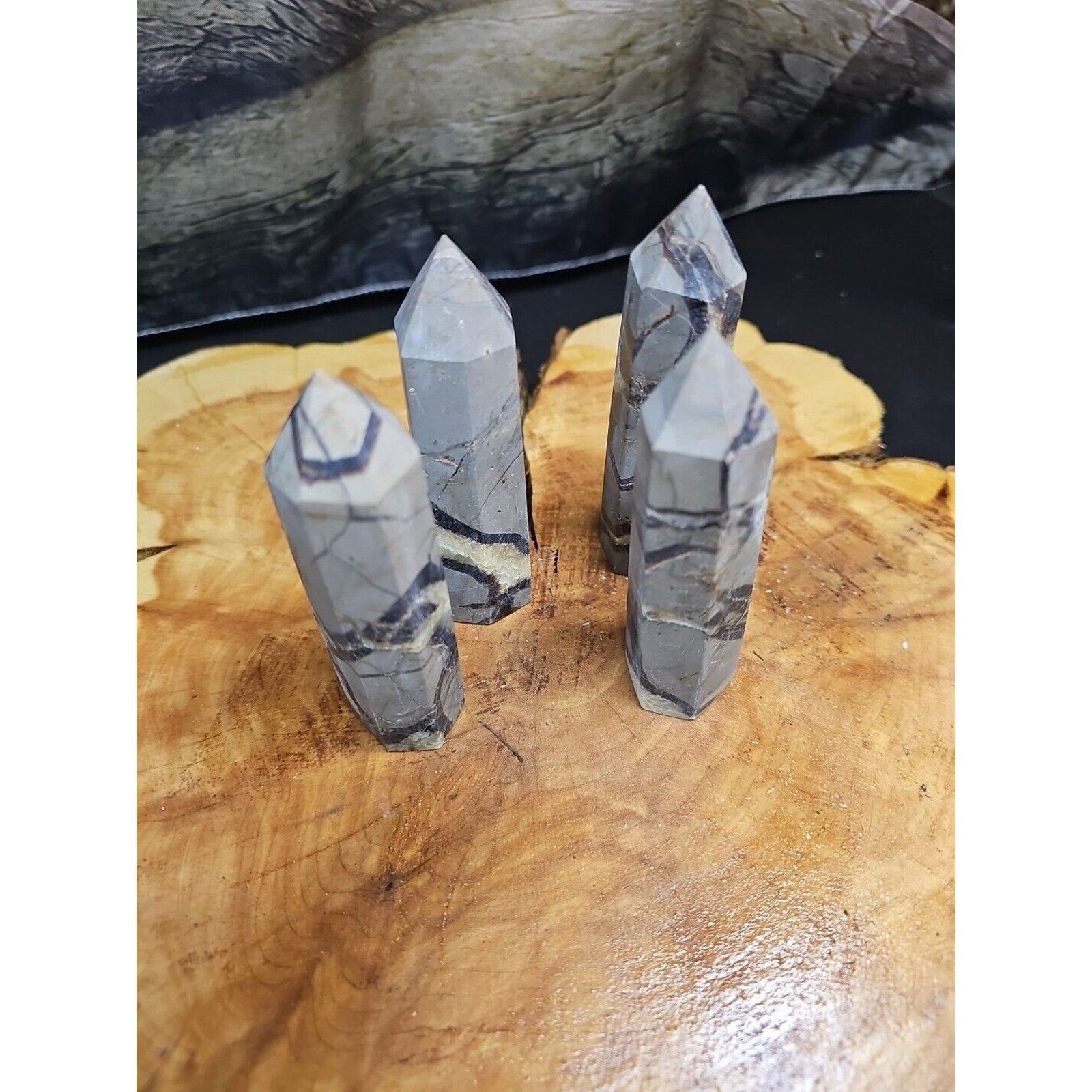 Dragon Septarian Geode Cluster Set — 1 lb, 4 Pieces from Madagascar | CrystalCloud Company by CrystalCloud Company