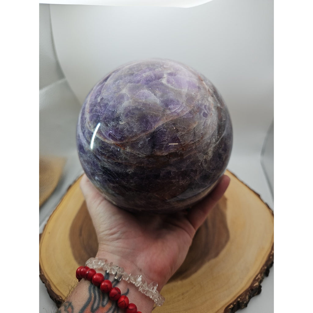 11.78lbs Natural Dream Amethyst Quartz Crystal Sphere Ball by CrystalCloud Company
