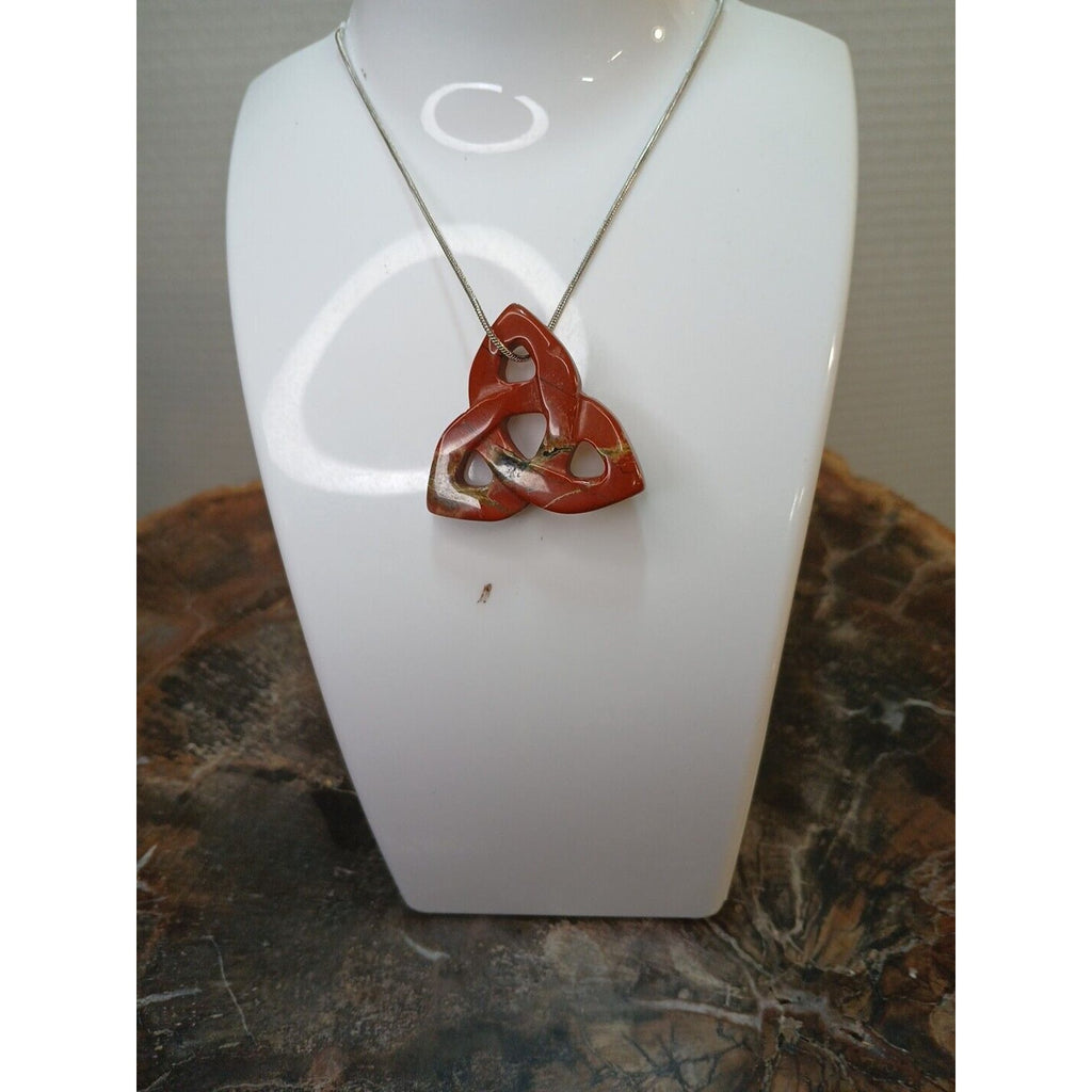 Ocean Jasper Agate Necklace W/925 Silver Chain by CrystalCloud Company
