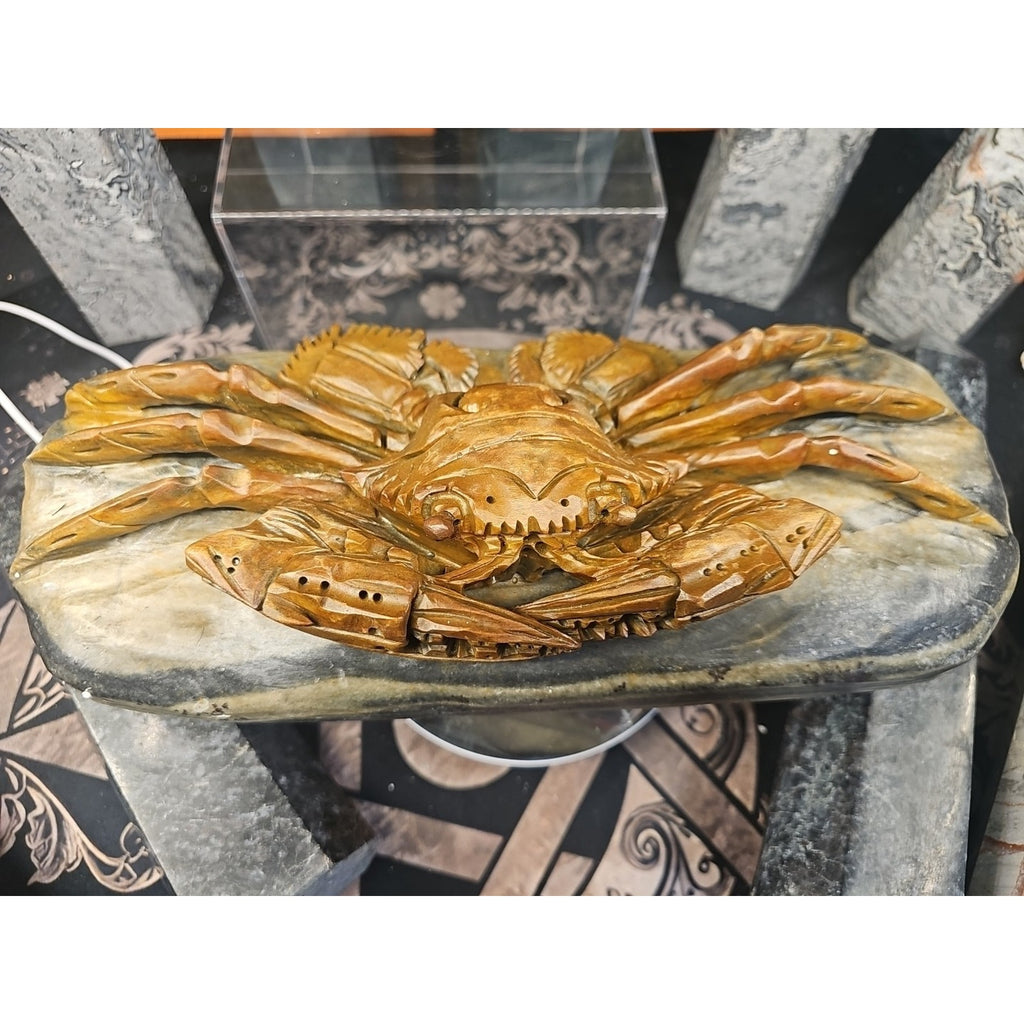 9.44LB Natural Mao Gong shi crab skull hand carved crystal specimen healing by CrystalCloud Company