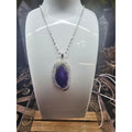 Purple agate Pendant Necklace by CrystalCloud Company