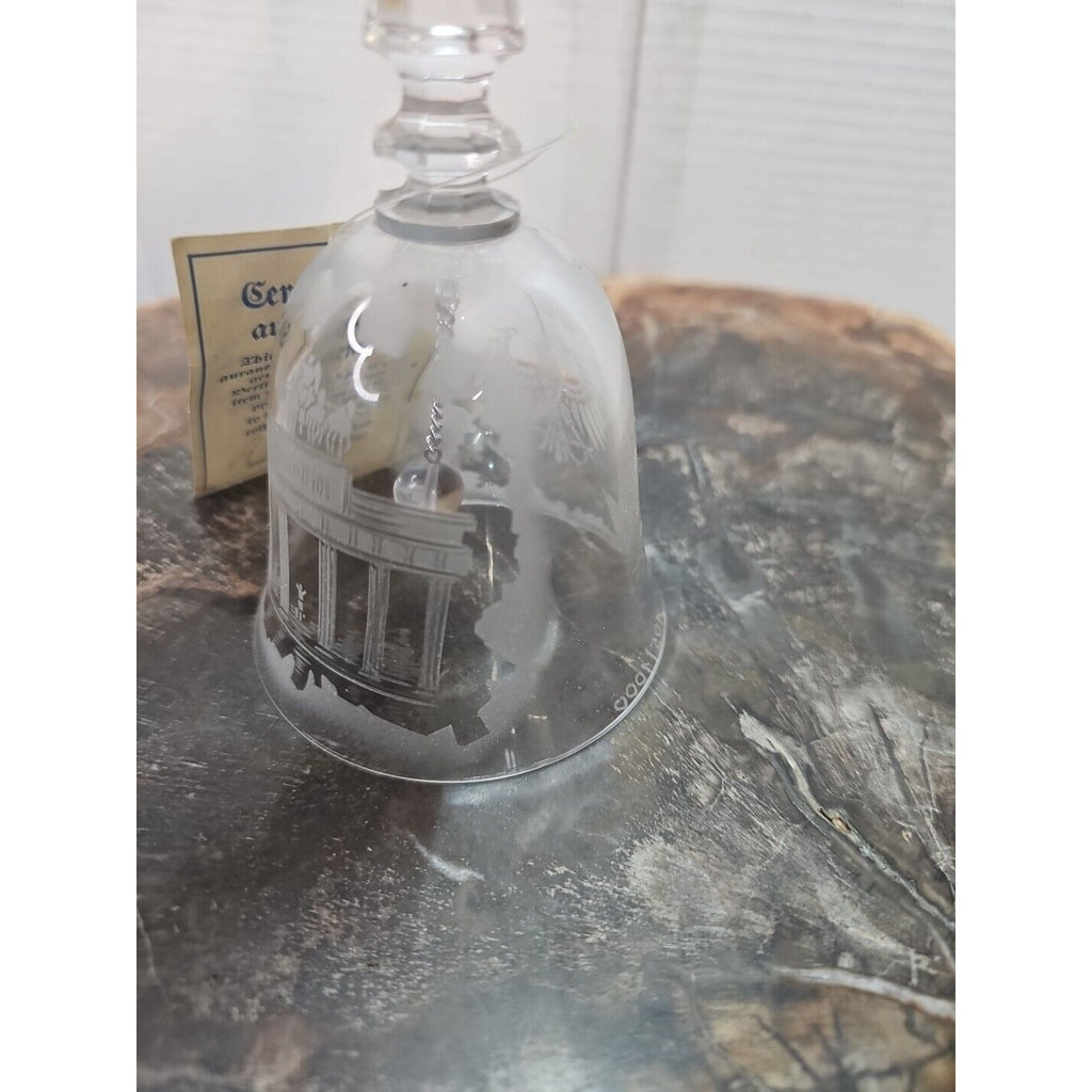 Crystal Bell Branderburg Hademade Limited edition.West Germany Berlin Wall by CrystalCloud Company