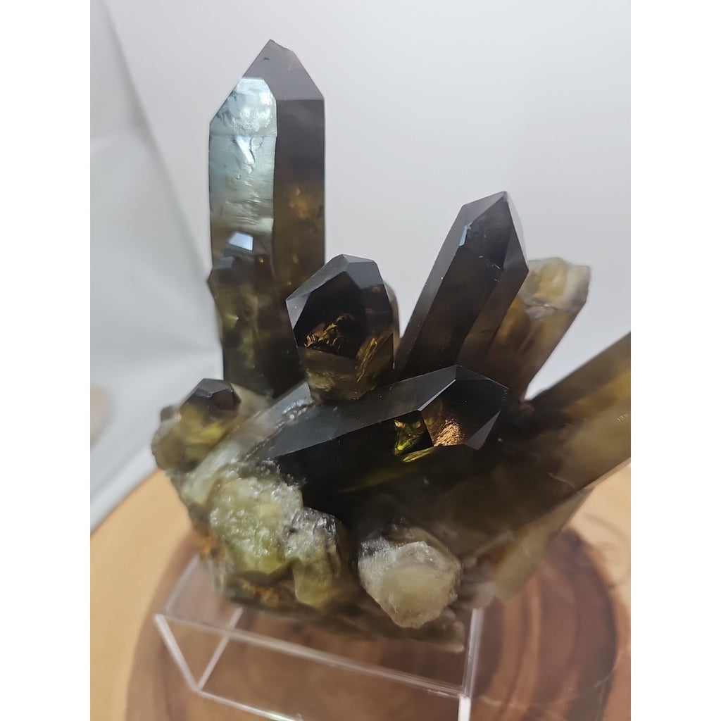 2.77LB Top rare natural beautiful black quartz crystal cluster mineral sample - by CrystalCloud Company