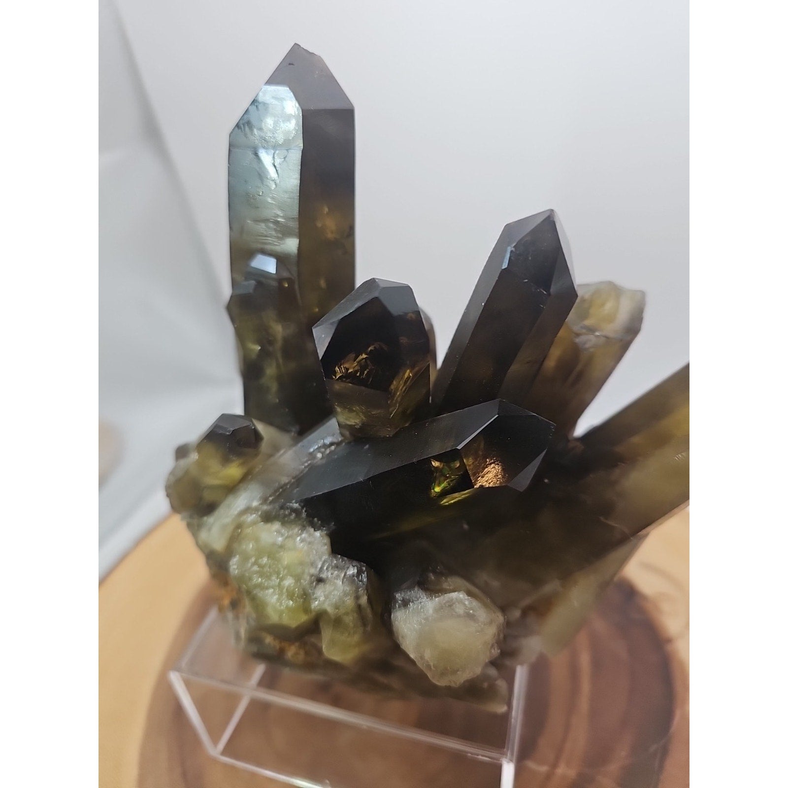 2.77LB Top rare natural beautiful black quartz crystal cluster mineral sample - by CrystalCloud Company