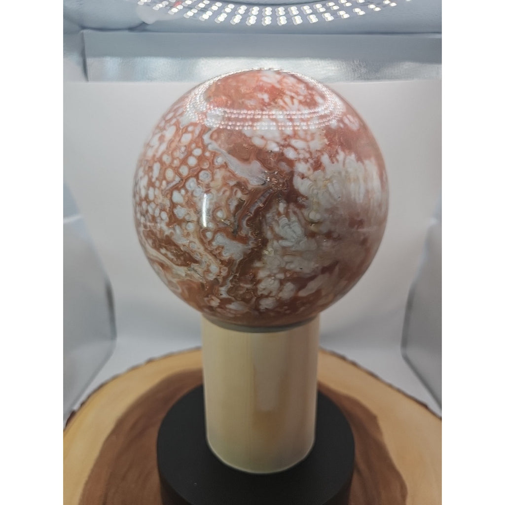 Natural Chocolate Agate Sphere - Grounding Madagascar Gem | 10.42LB by CrystalCloud Company
