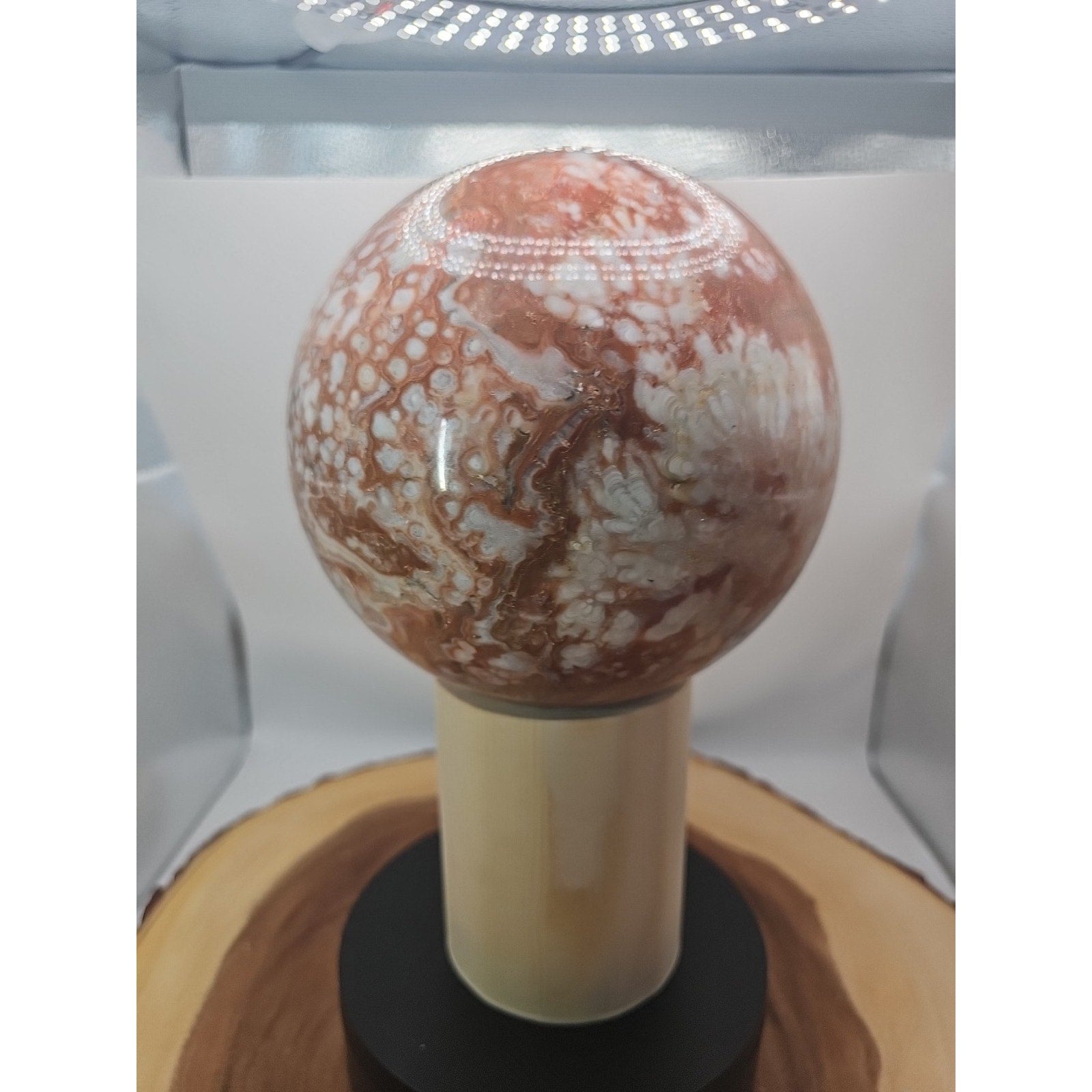 Natural Chocolate Agate Sphere - Grounding Madagascar Gem | 10.42LB by CrystalCloud Company
