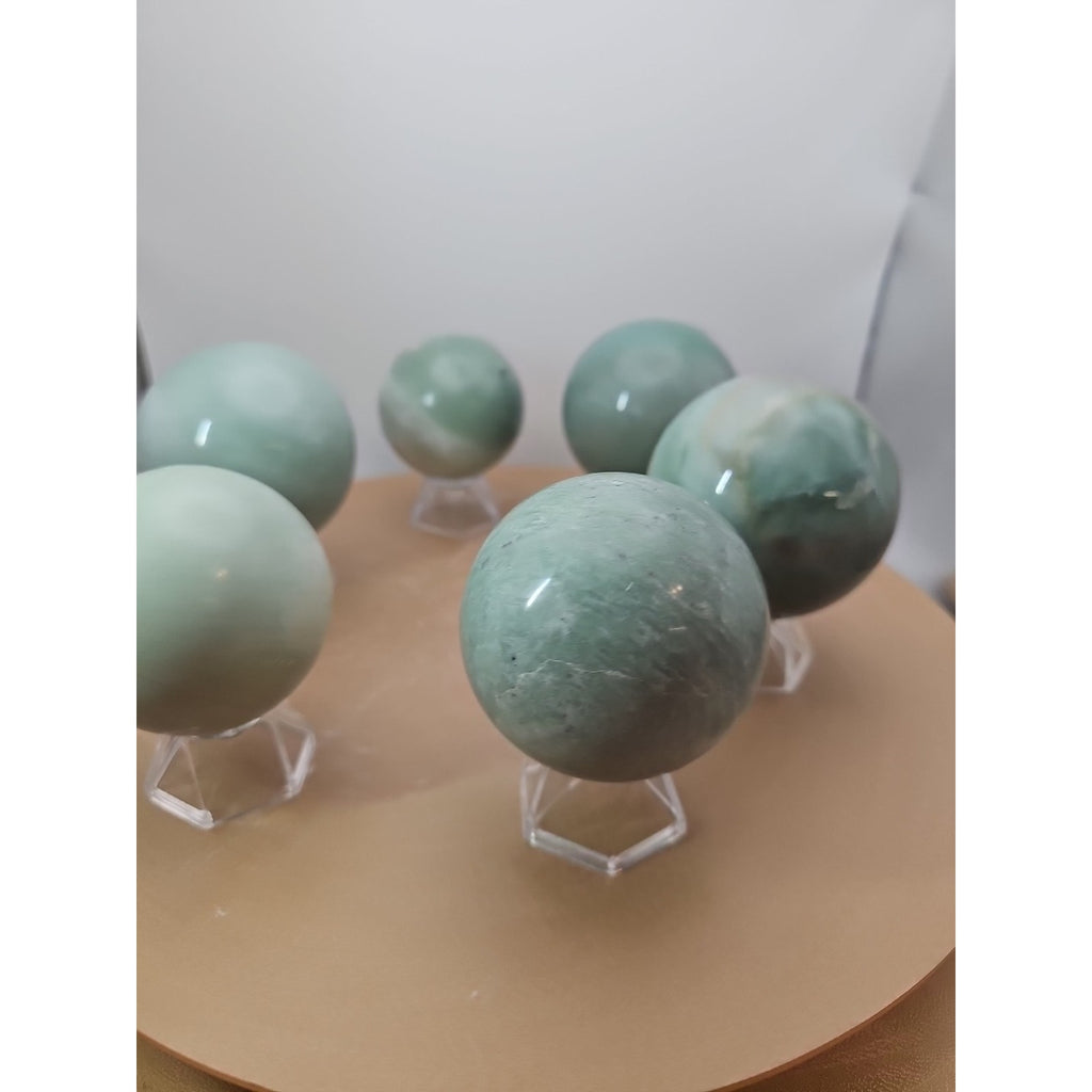 5.26LB 6Pcs A Set Of Natural Quartz Crystal Jasper Sphere Ball Polished Healing by CrystalCloud Company