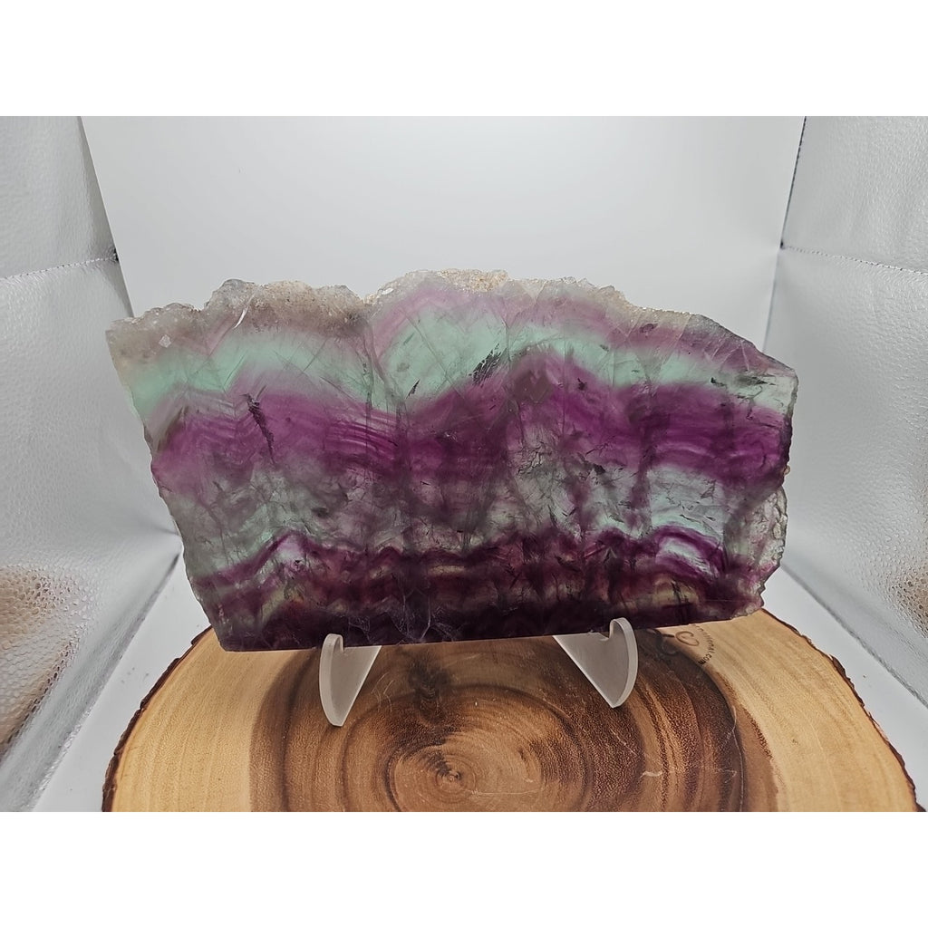 5.7LB Natural Fluorite Quartz Crystal Sheet - Vitreous Mineral Specimen | CrystalCloud Company by CrystalCloud Company