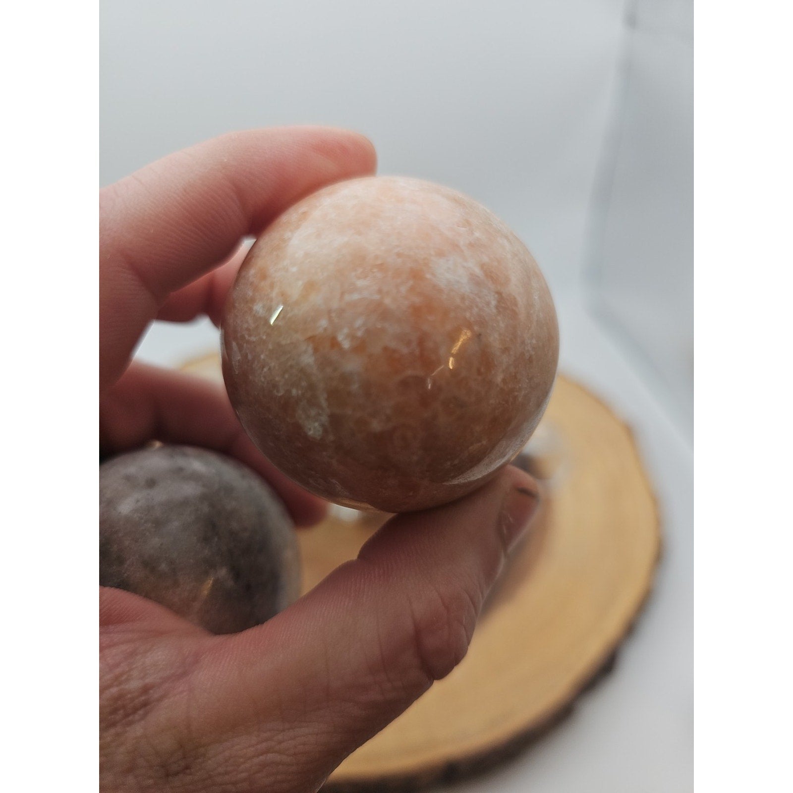Quartz Crystal Sphere 50mm 1 Each Sandstone by CrystalCloud Company