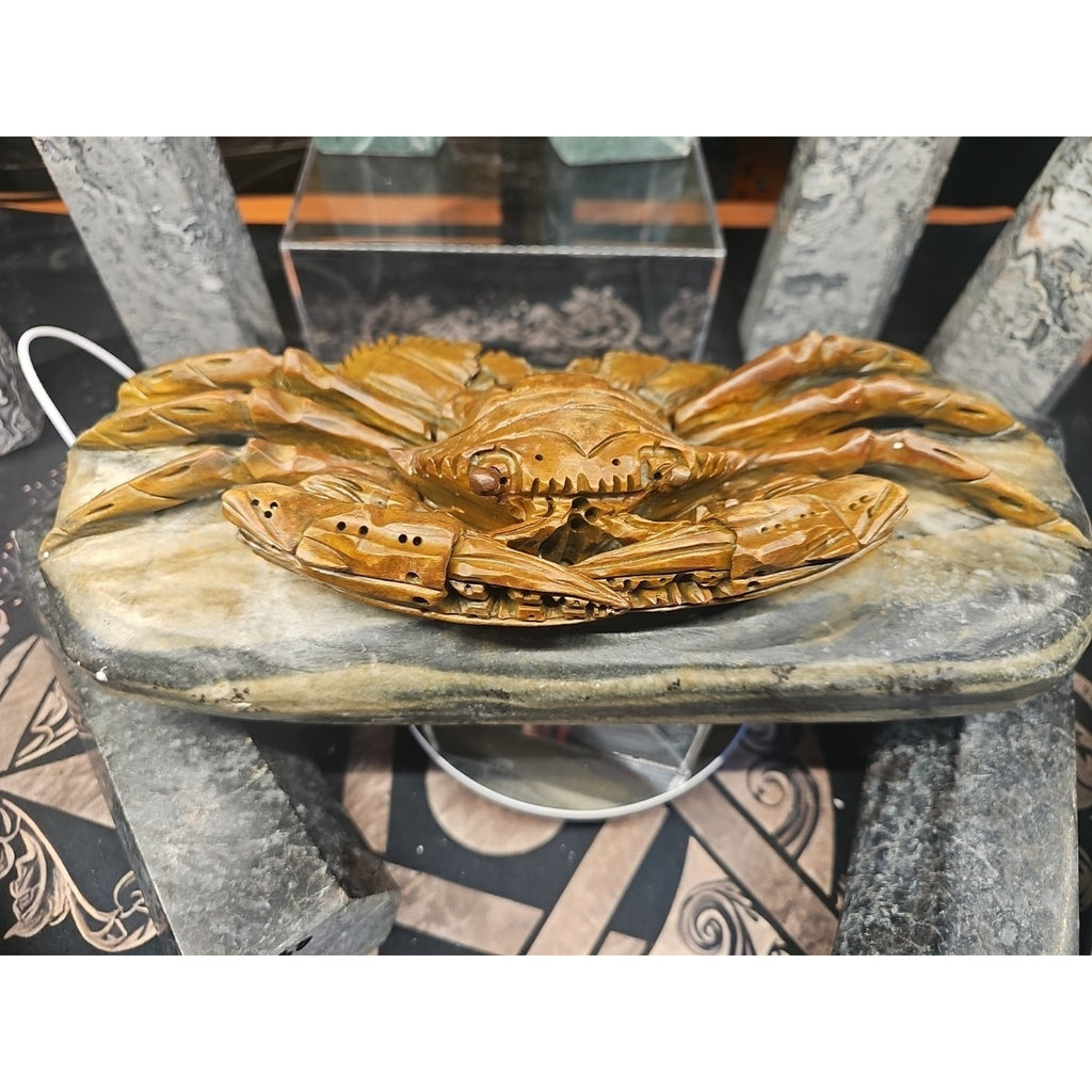 9.44LB Natural Mao Gong shi crab skull hand carved crystal specimen healing by CrystalCloud Company