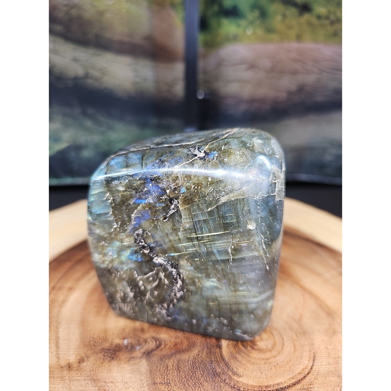 1.60lbs Natural Rainbow Labradorite Crystal Gem Spectrolite Stone by CrystalCloud Company