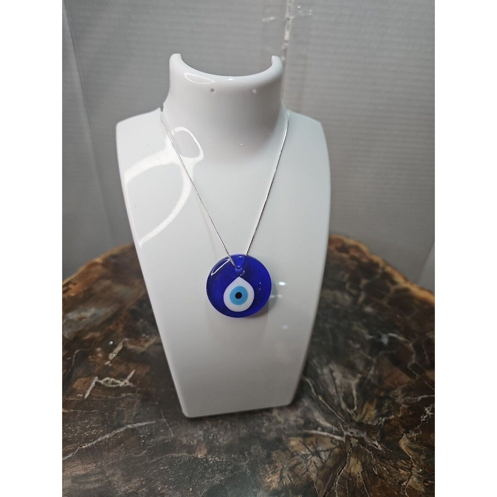 Evil Eye Necklace 925 Silver Chain Protection/Good Luck by CrystalCloud Company