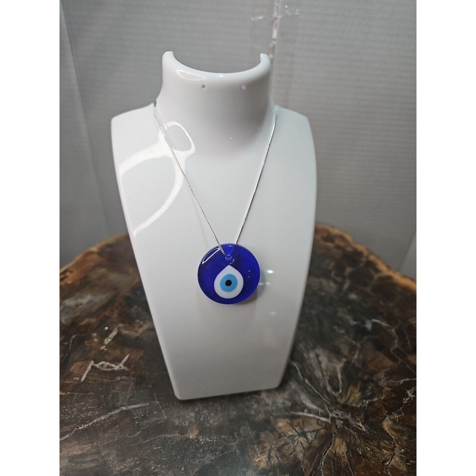 Evil Eye Necklace 925 Silver Chain Protection/Good Luck by CrystalCloud Company